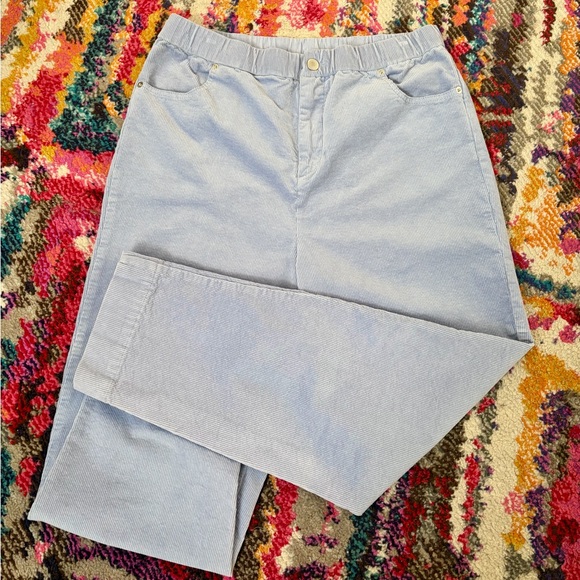 wild fable Pants - Wild Fable Pastel Blue Corduroy High-Waist Pants